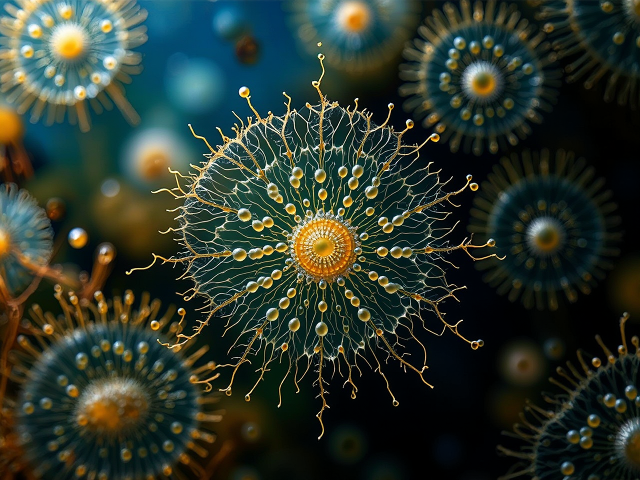 Diatoms in a circular