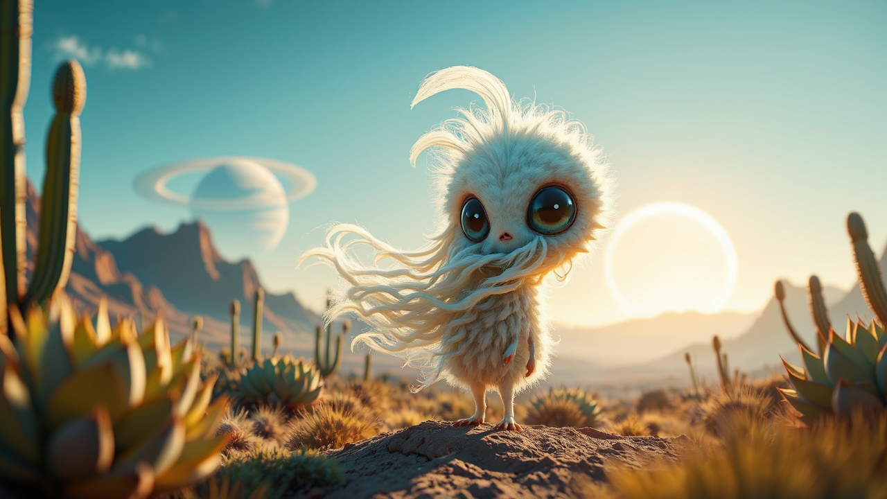 Cute alien creature in