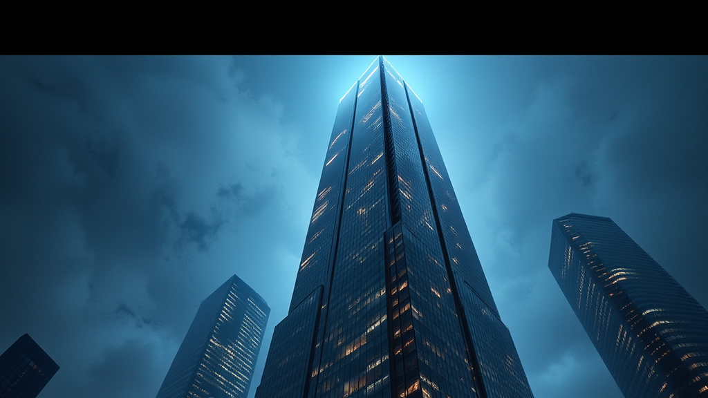 Modern skyscraper in detail.