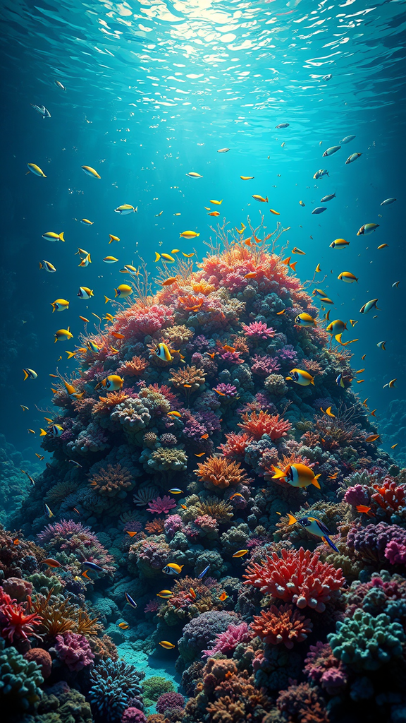 A coral reef with