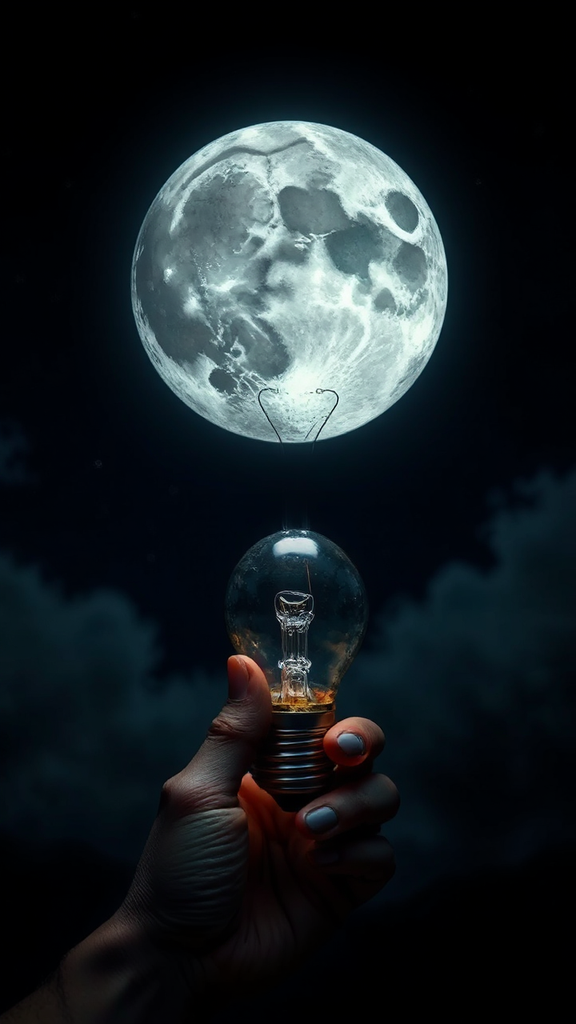 The moon is being