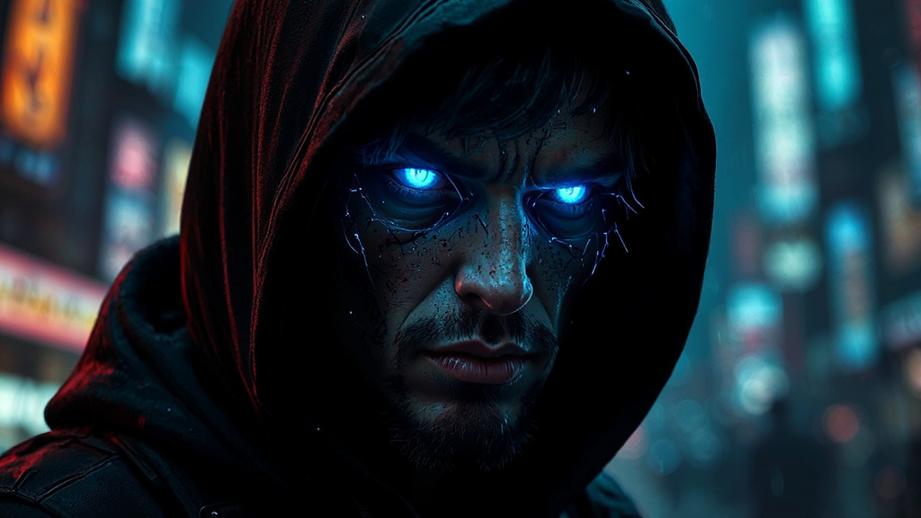Cyberpunk portrait of a