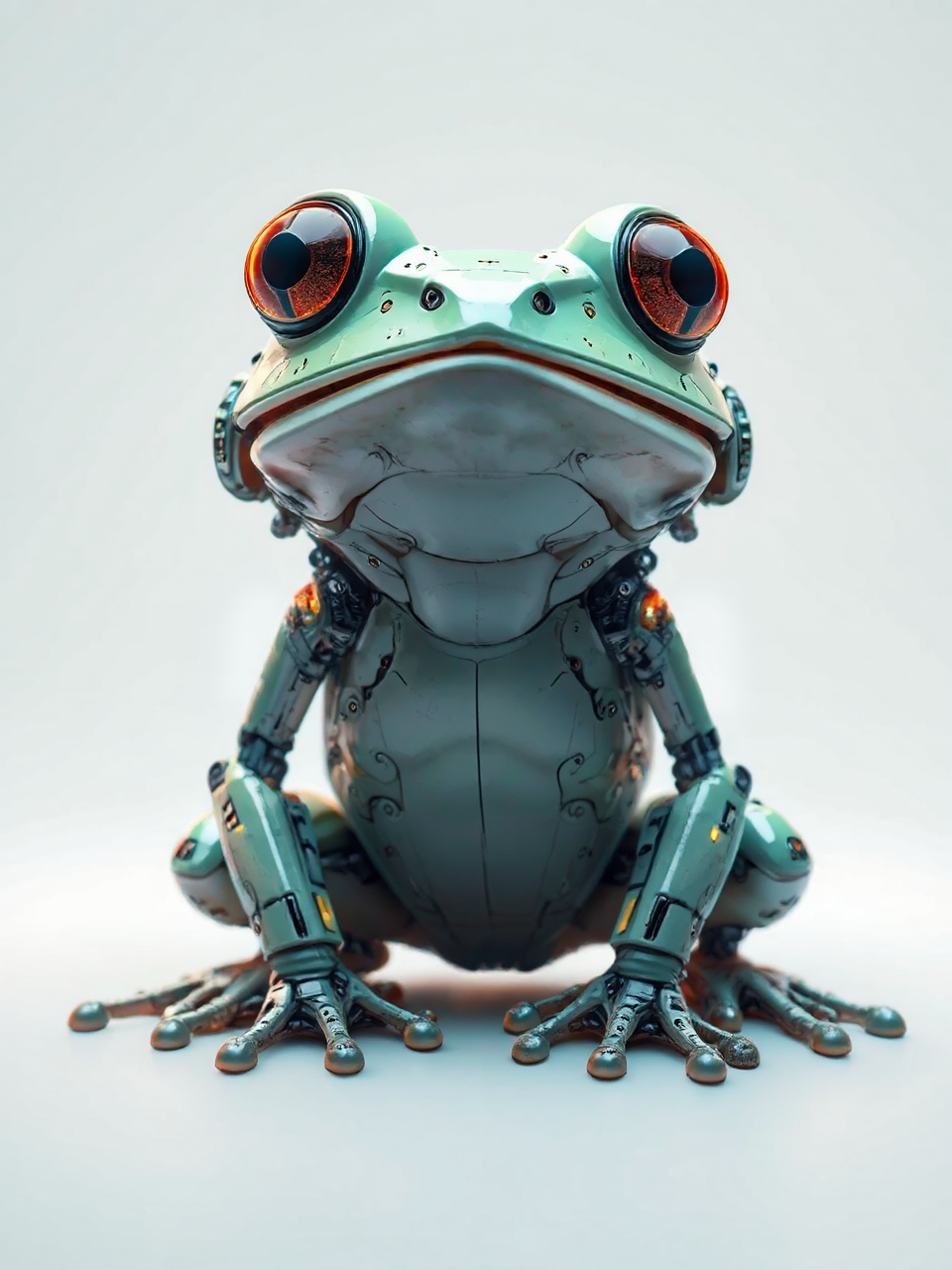 Biomechanical cybernetic frog with
