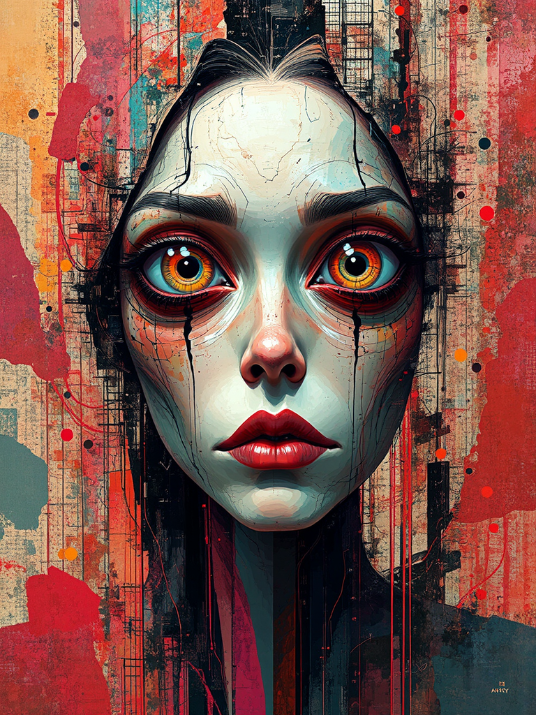 Weird eyes with abstract