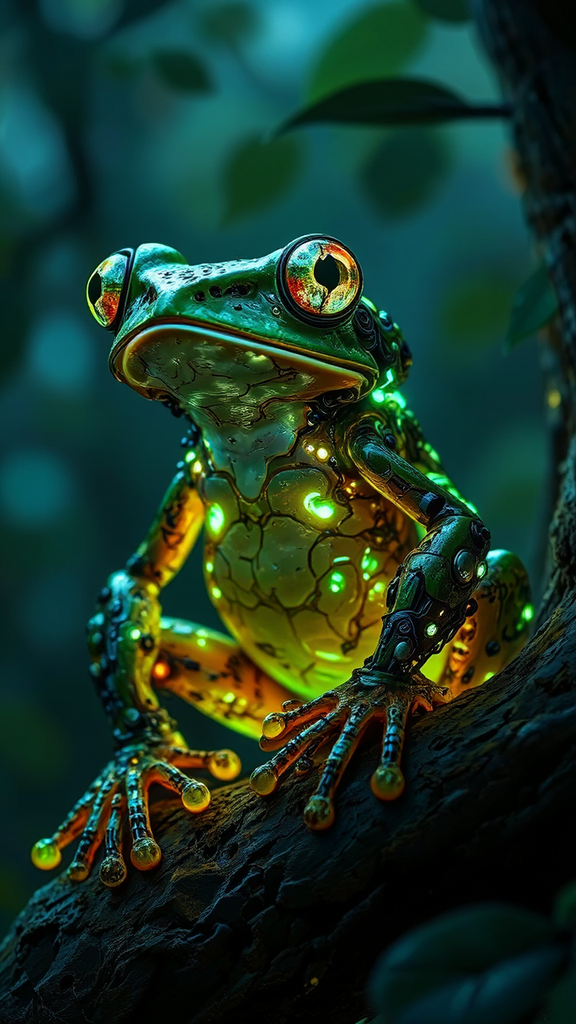 Biomechanical tree frog with