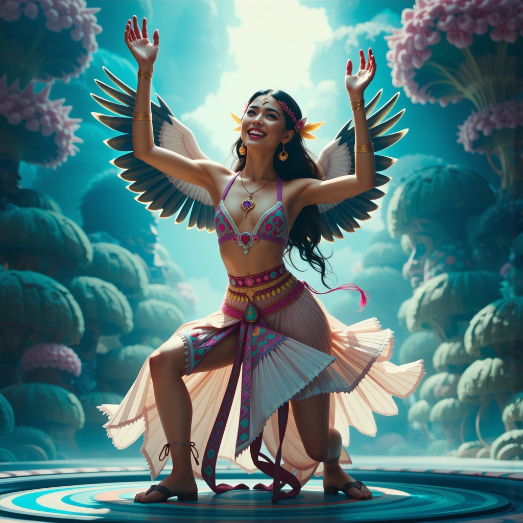 A woman dancing in