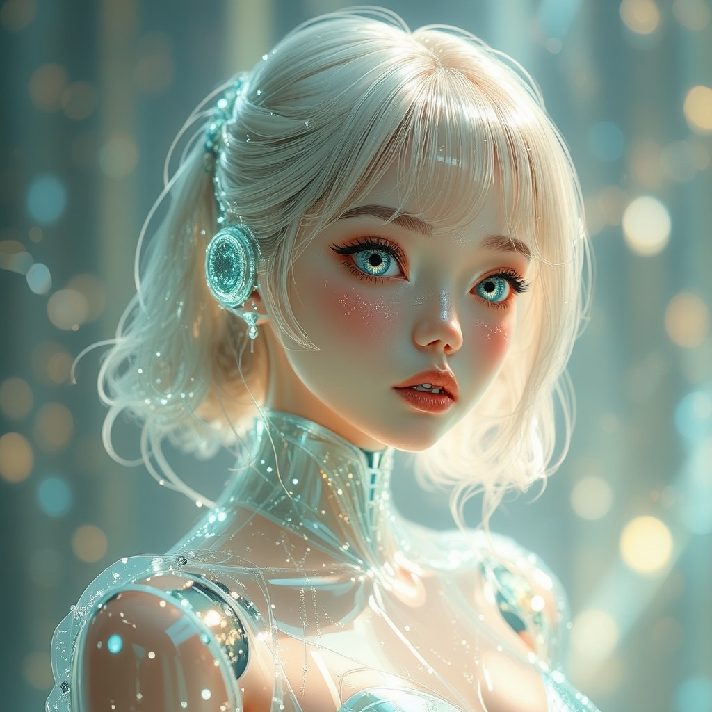 Cyborg girl in a