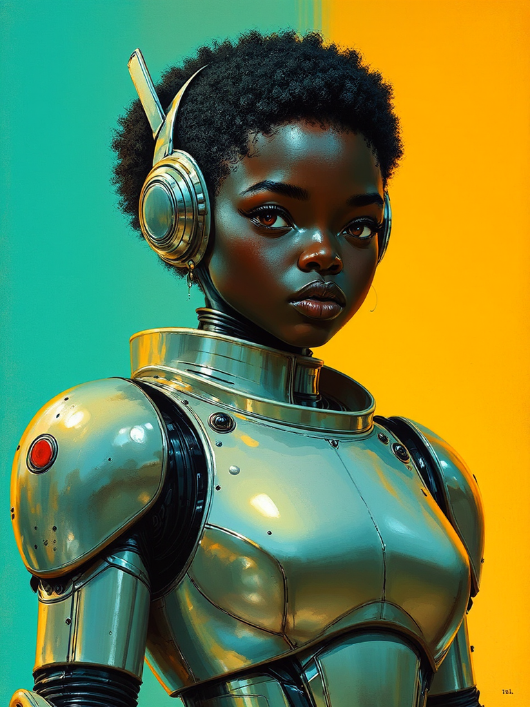 Black woman in robotic