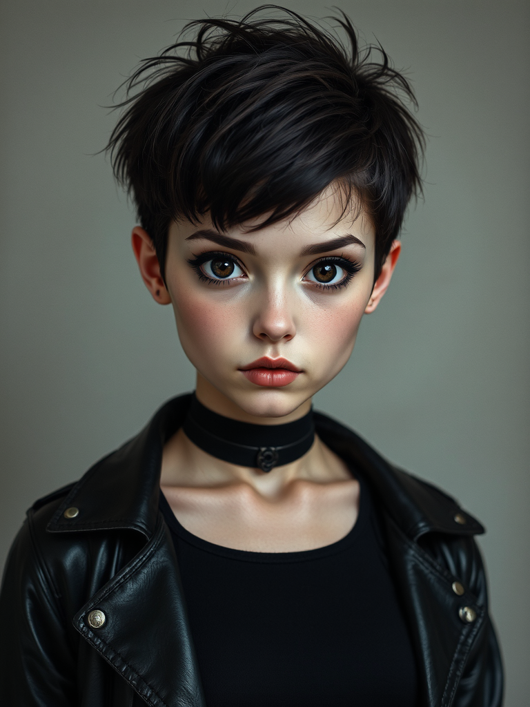 Young girl with emo