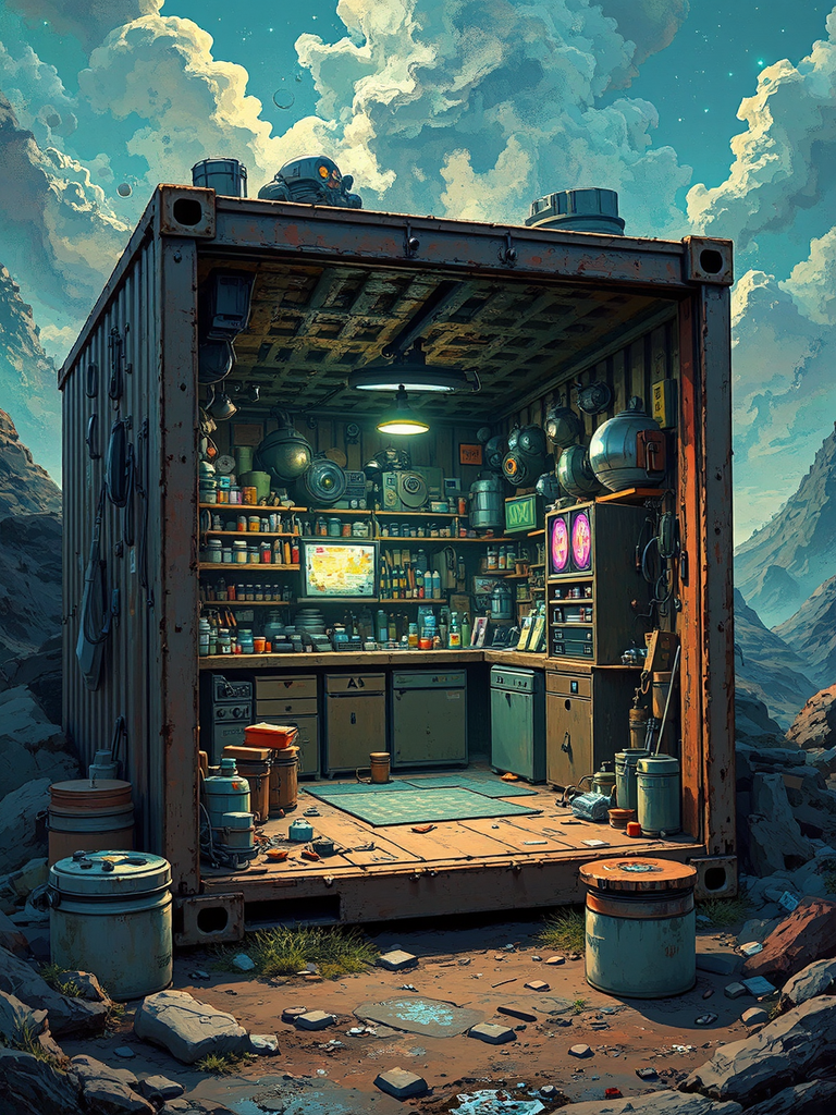 Small sci-fi junk shop