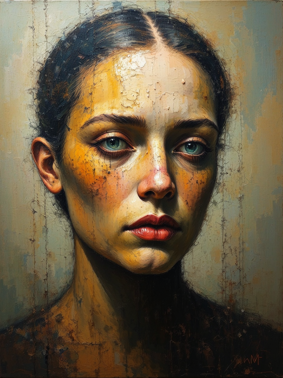 Oil painting of a