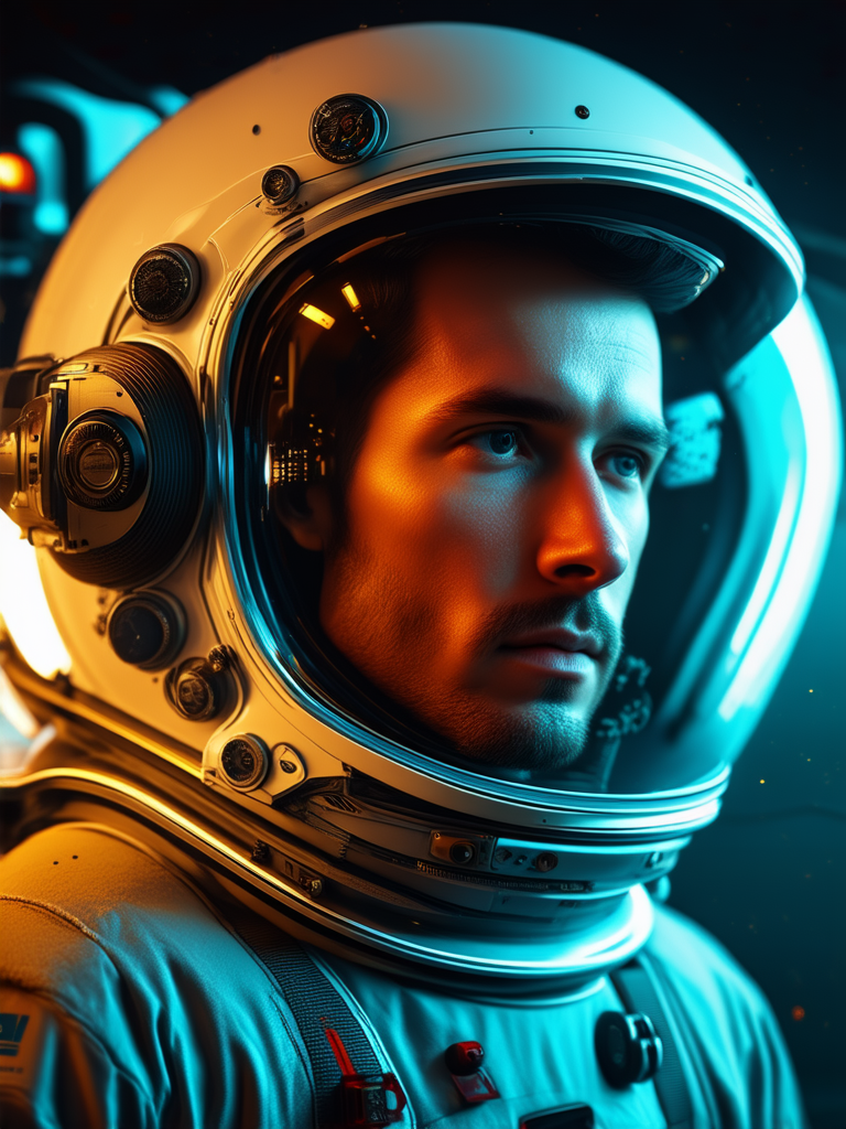 Man floating in deep