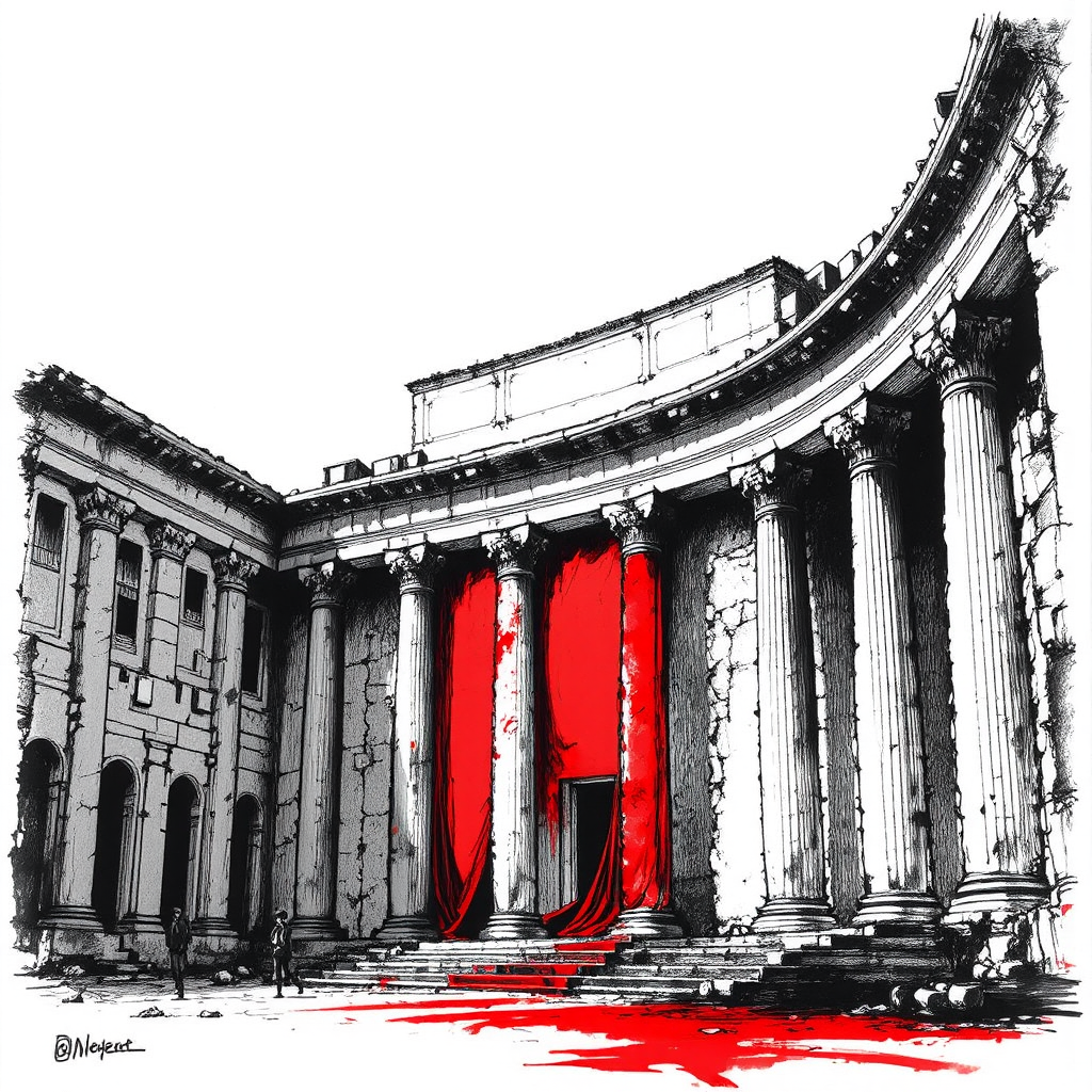 Ancient Roman hall ink