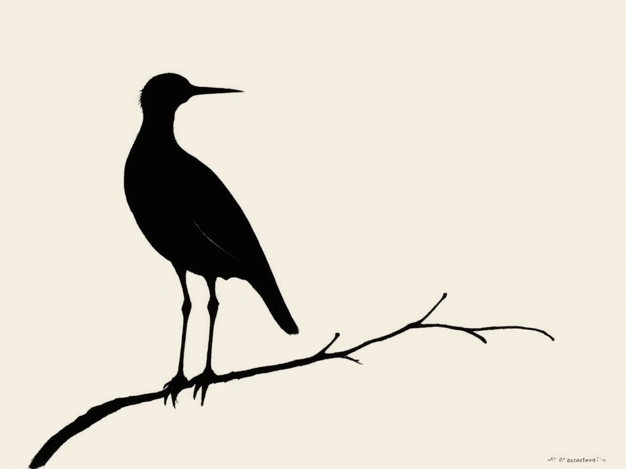 Bird in line drawing