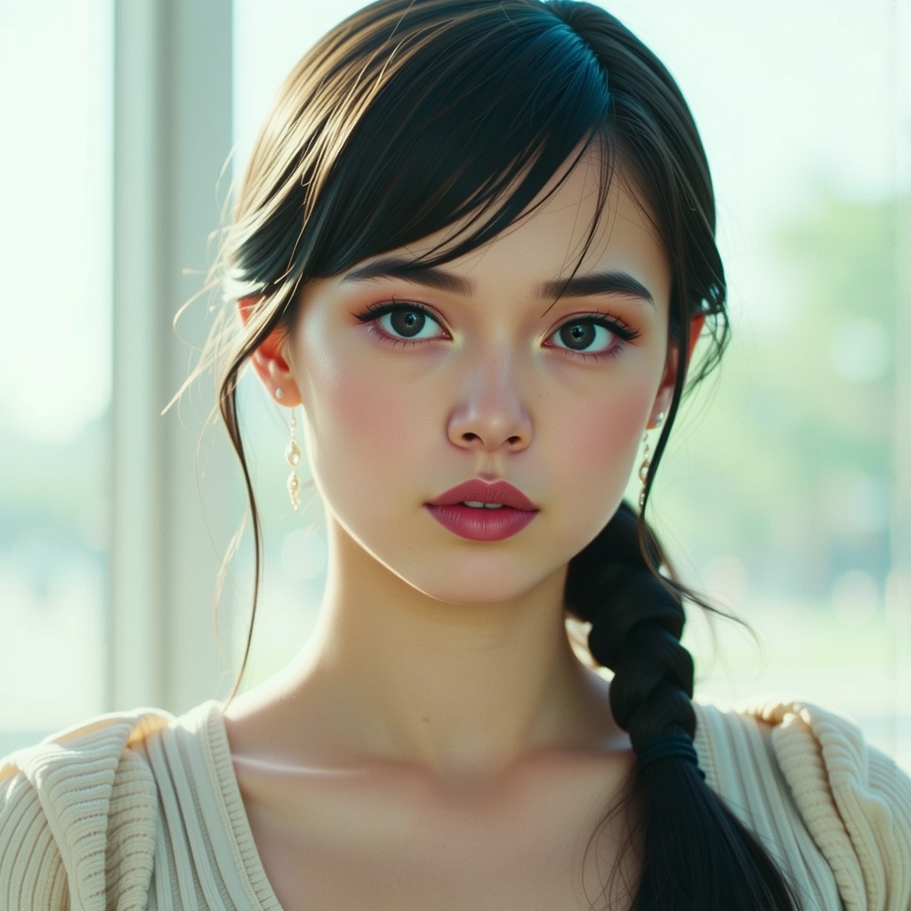Girl in a futuristic