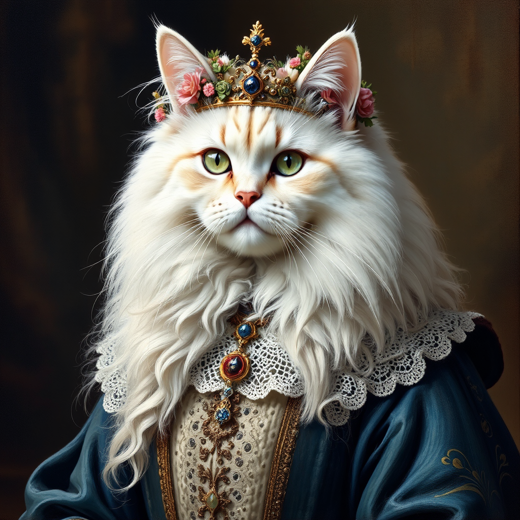Beautiful white cat in