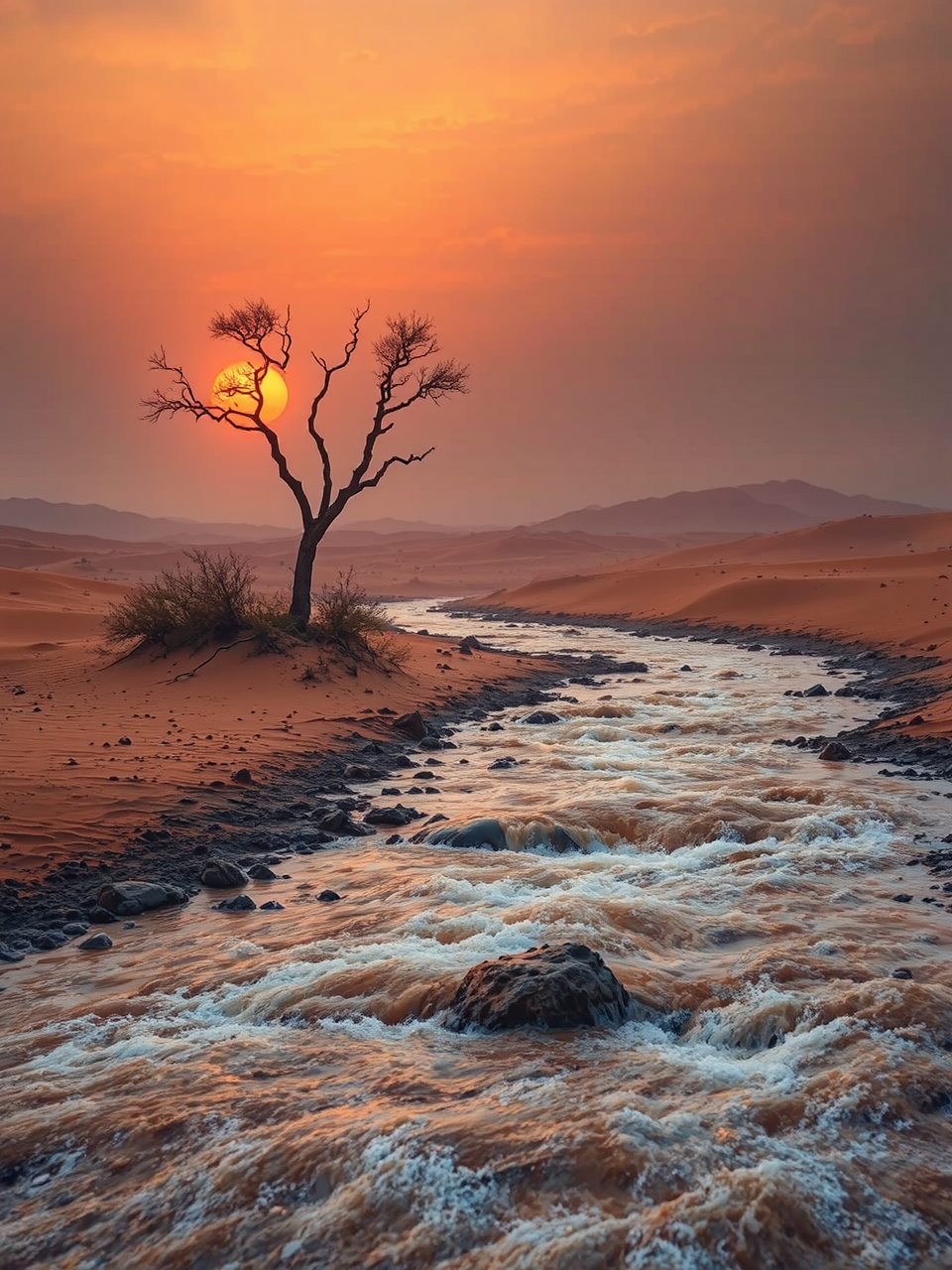 Flash flood in Sahara