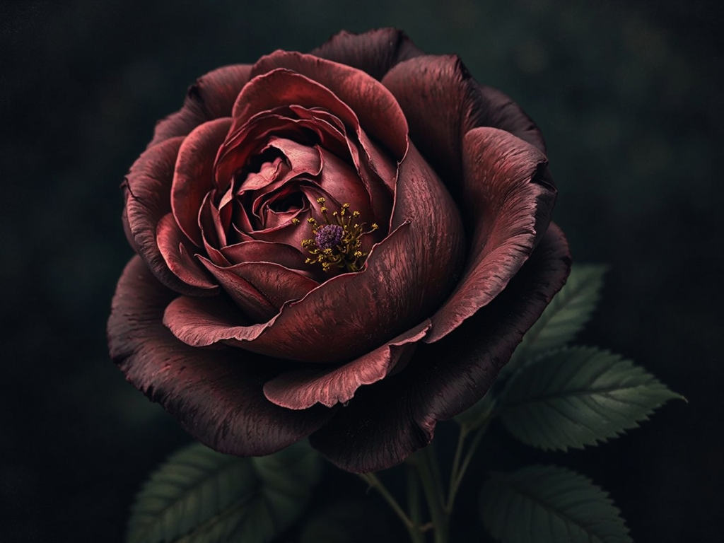 Dark rose in vintage