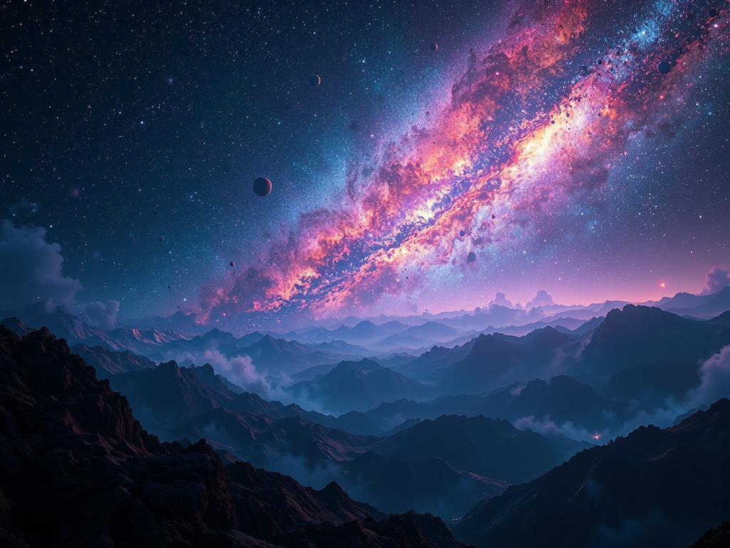 Vibrant galaxy seen from