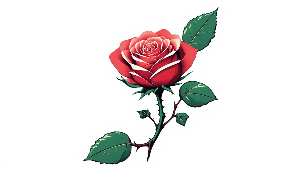 Thorny rose with a