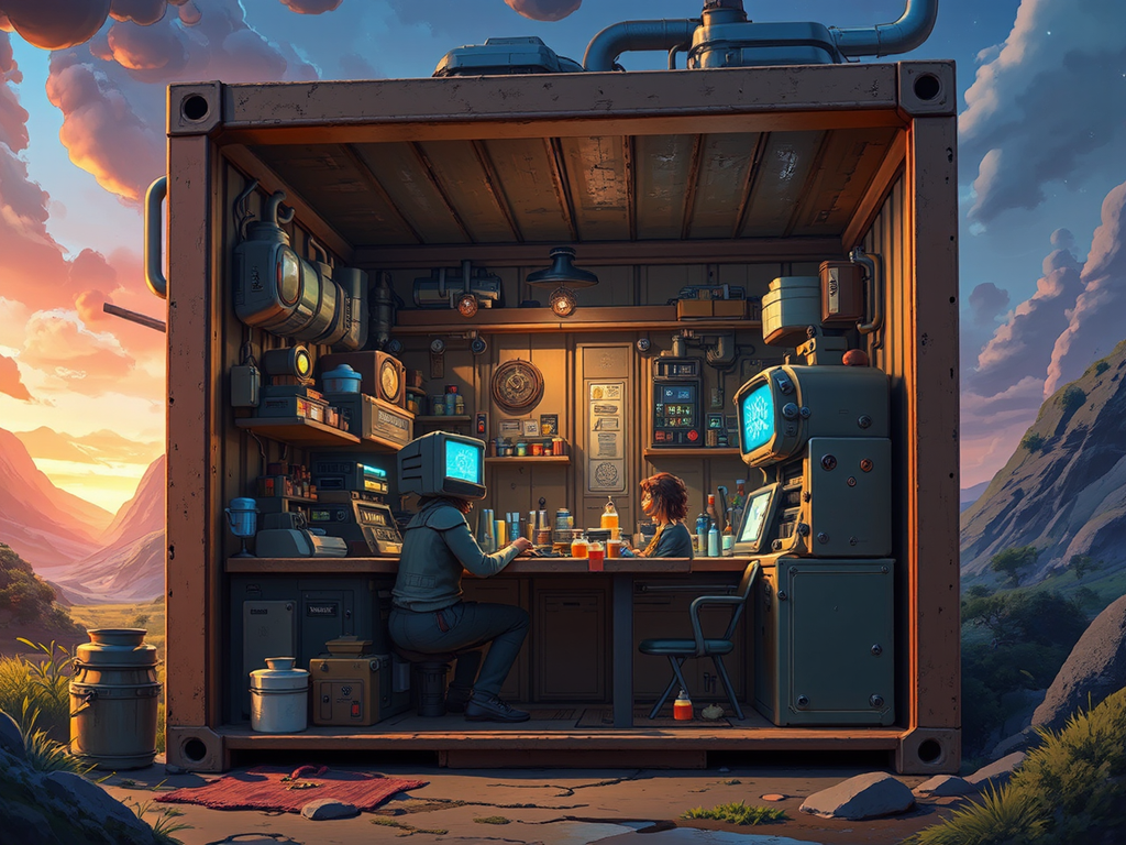 A futuristic 3D machine