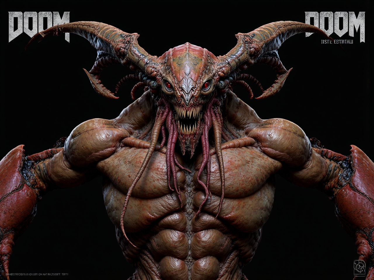 Muscled humanoid with crustacean