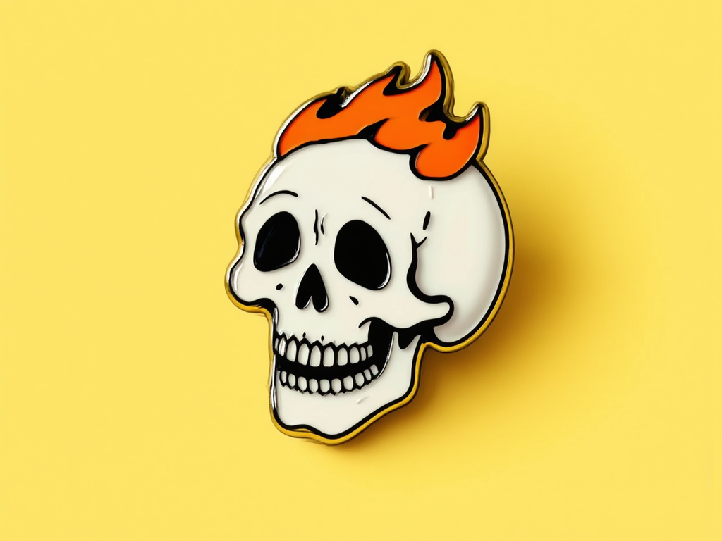 A smiling skull with