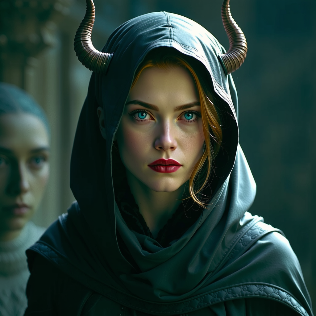 Female figure in dark