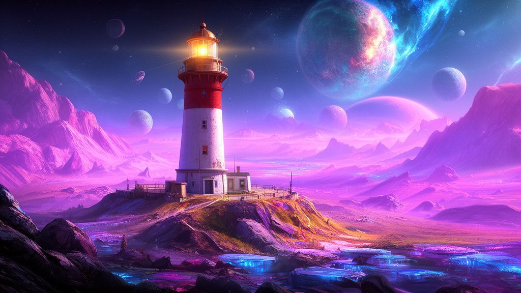lighthouse on an alien