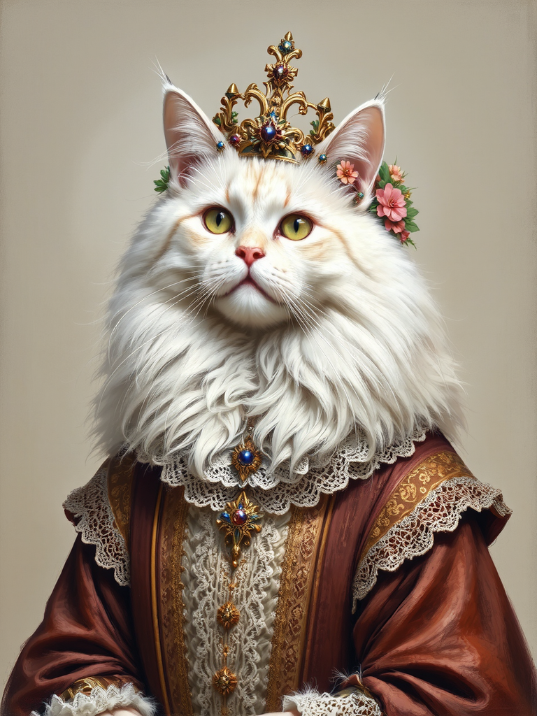 Beautiful white tabby cat