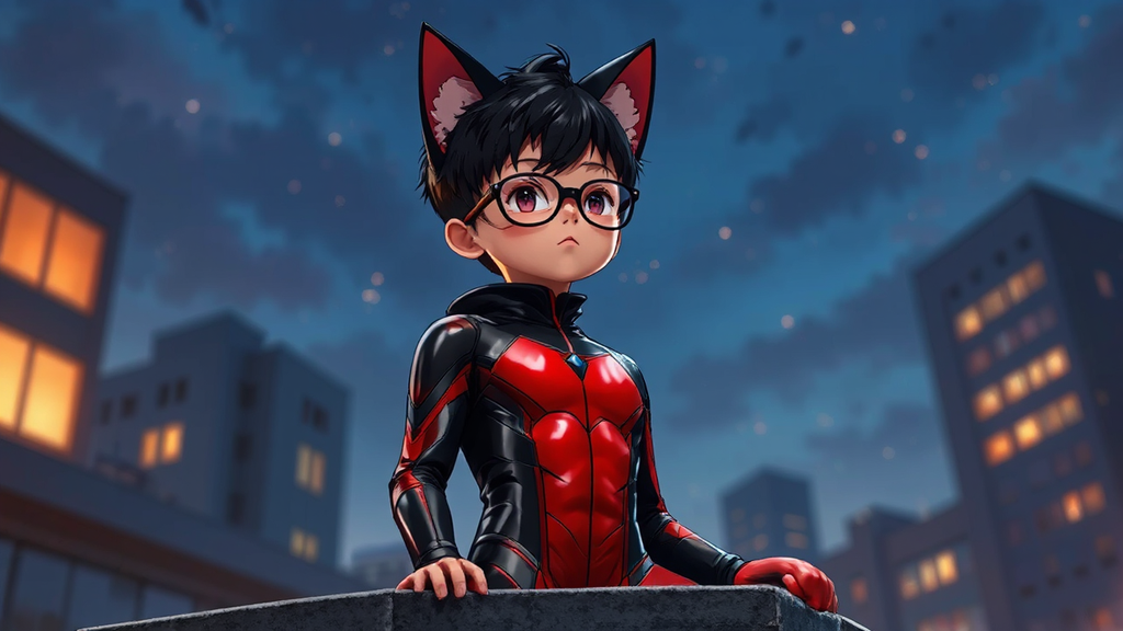 Anime boy with cat