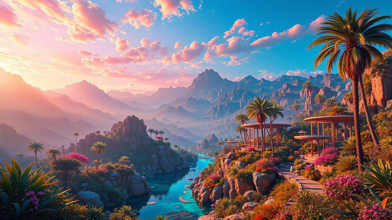 A highly detailed desert