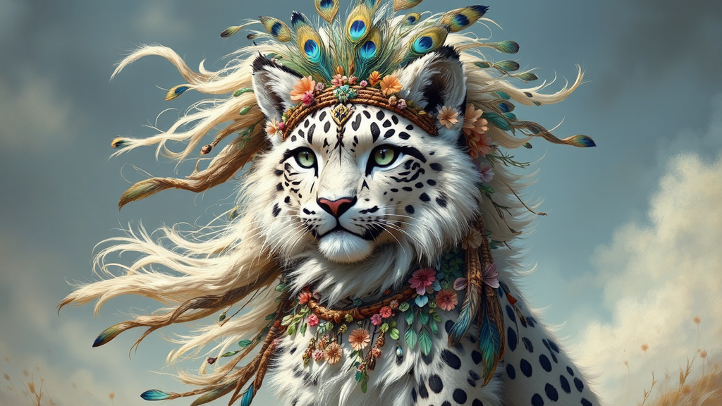 Hybrid creature with flowing