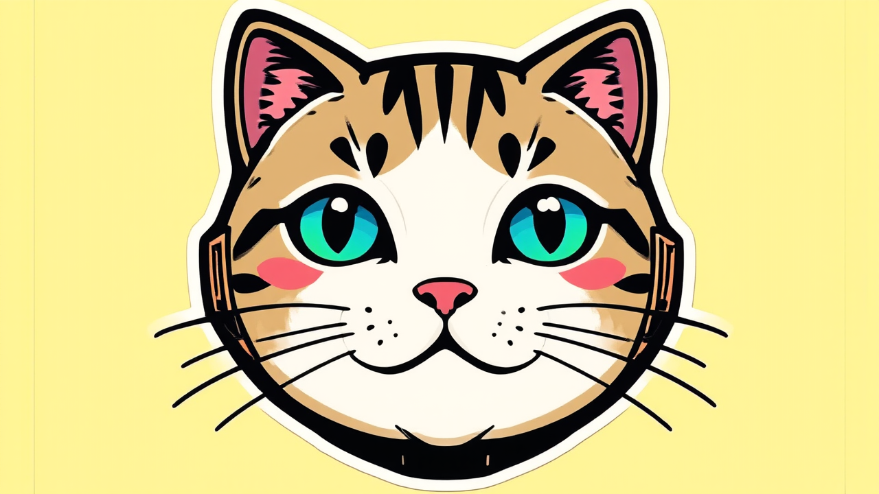 Nostalgic cybernetic cat with