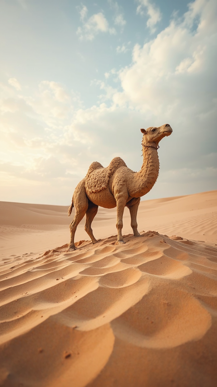 Camel made of sand