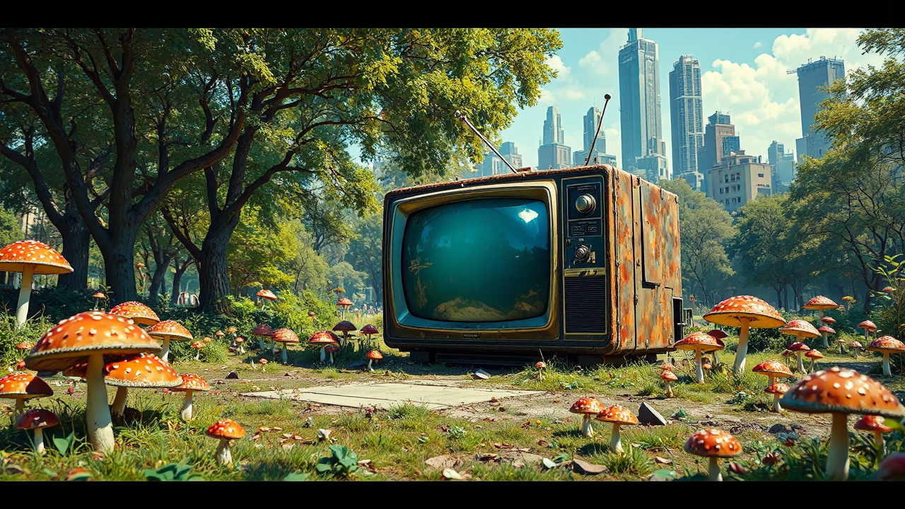 Old CRT TV in