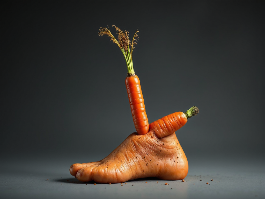 Carrot stuck in human