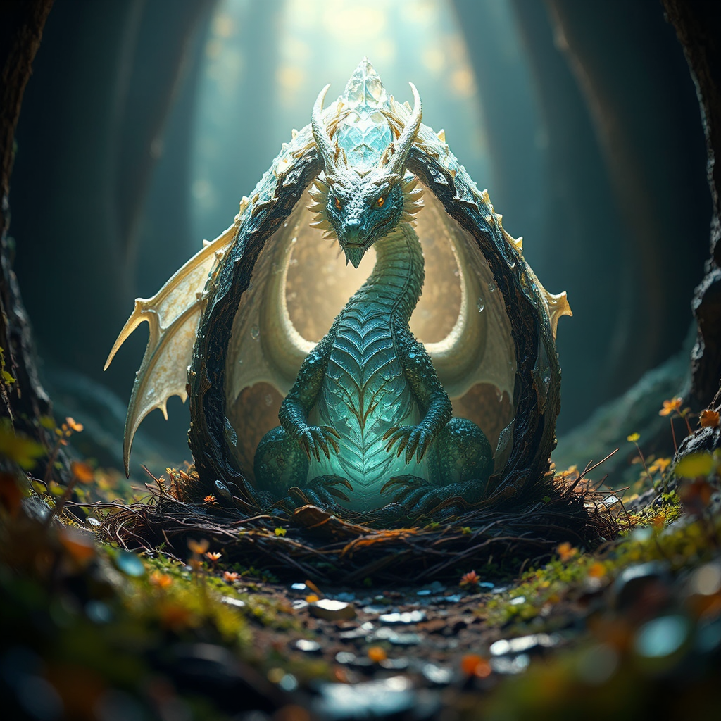 Mystical dragon's crystallized egg.
