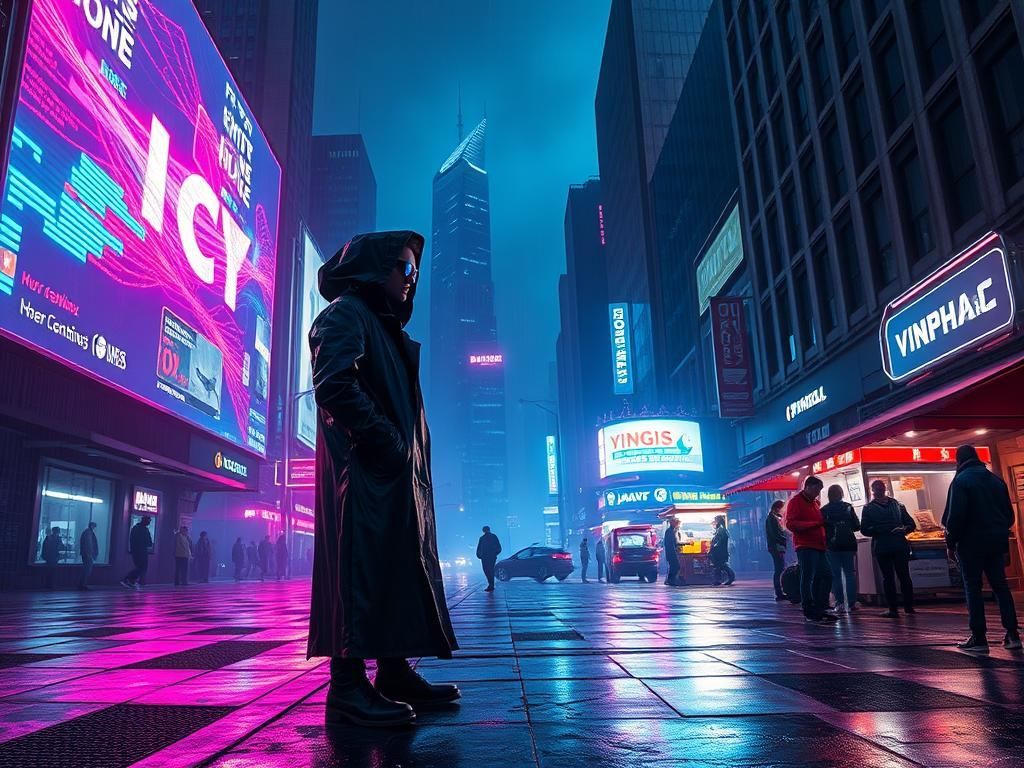 Neon Cyberpunk Cityscape at