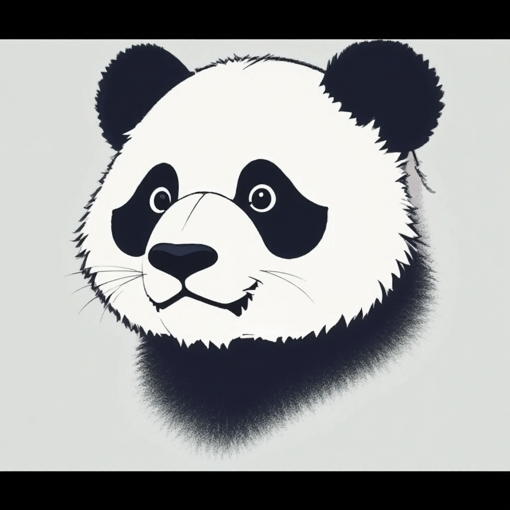 Panda sitting in a