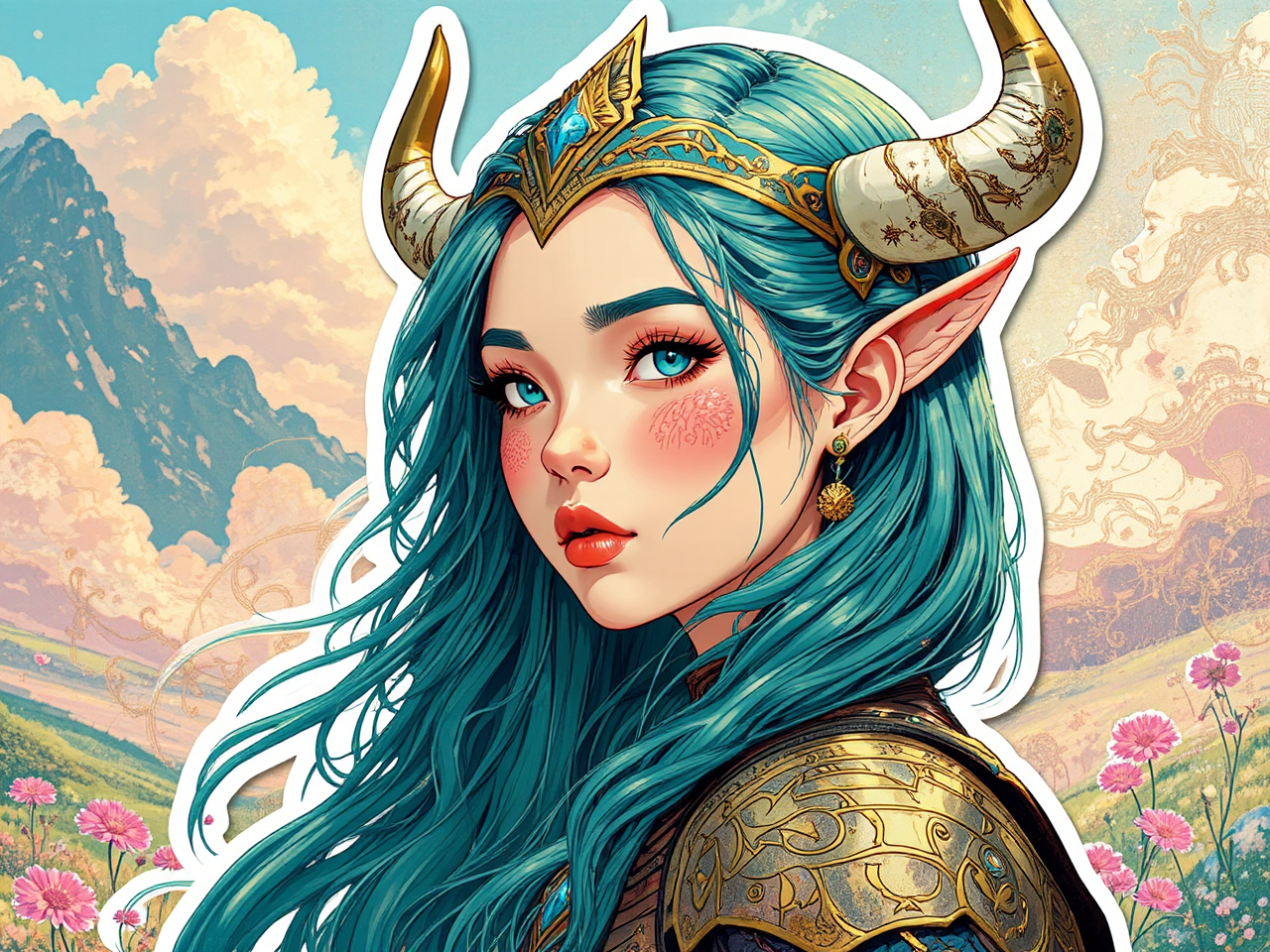 Viking girl in elaborate