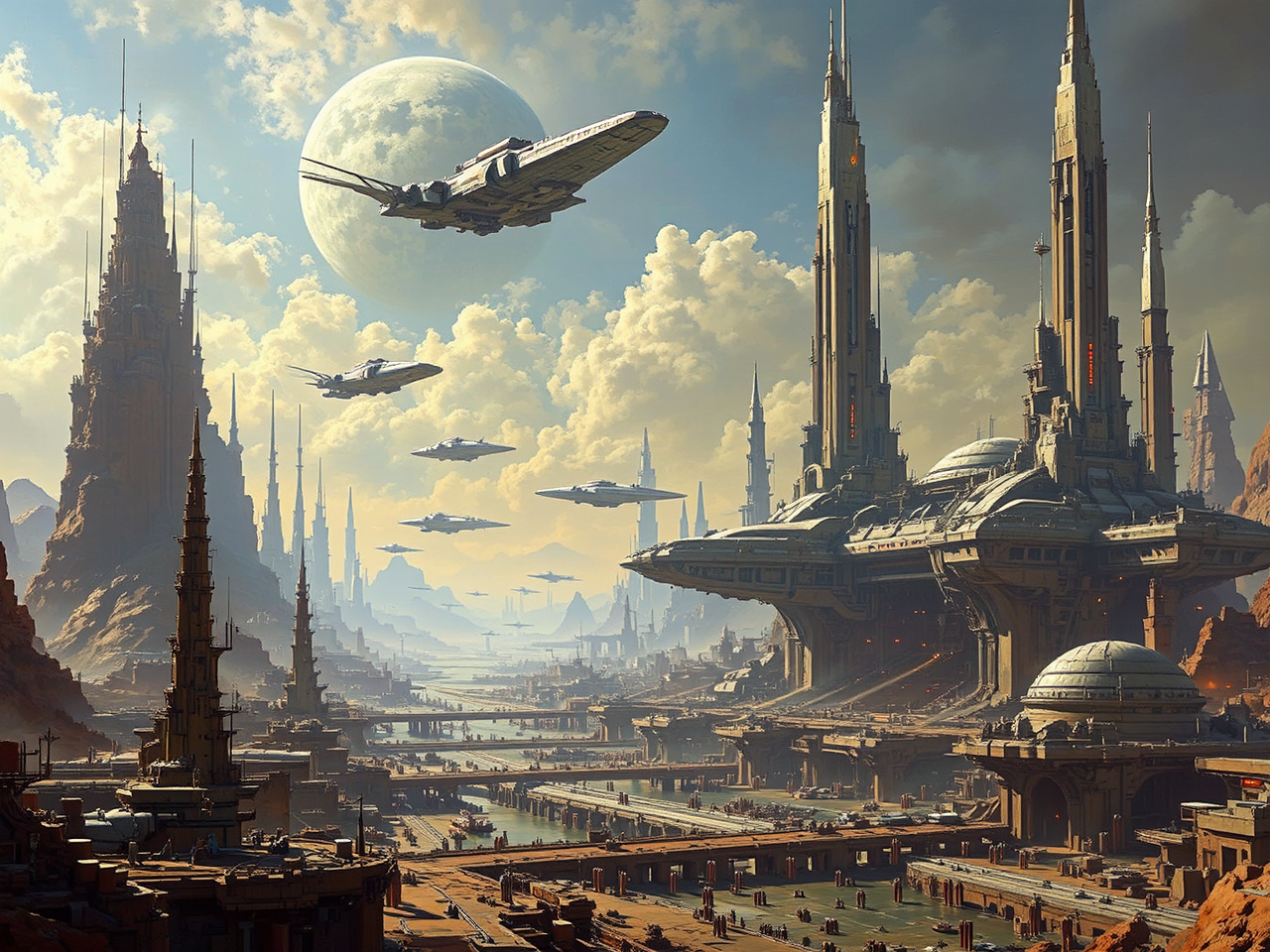Industrial spaceport with taking-off