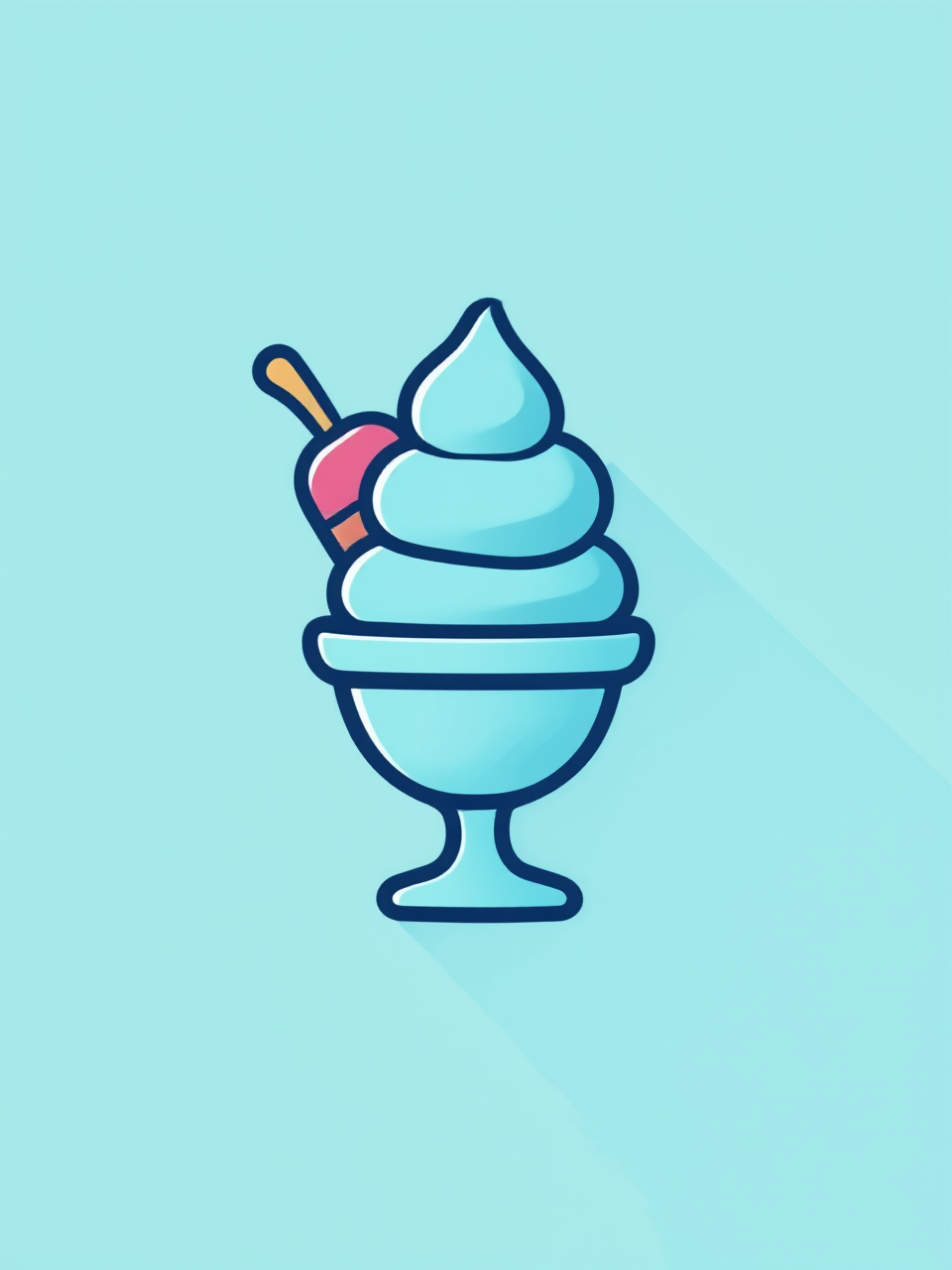 Modern minimalist ice cream