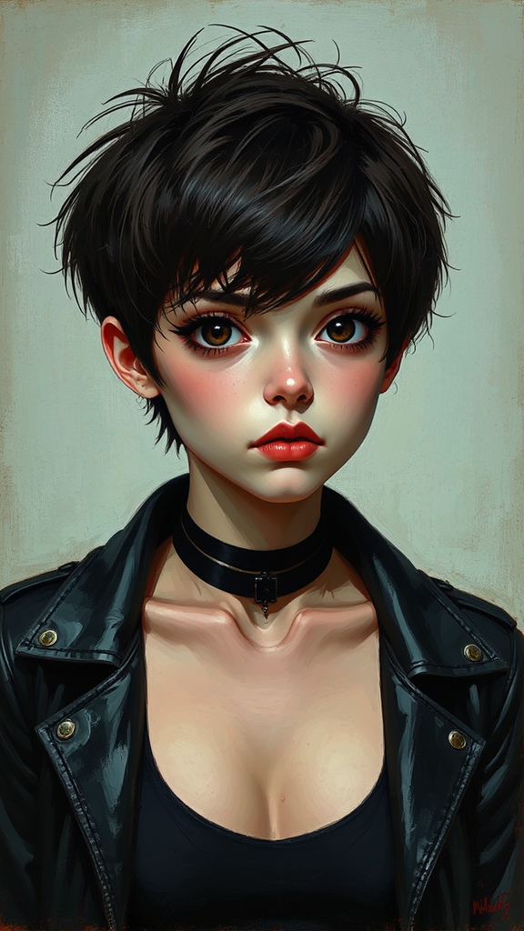 Emo portrait with dark