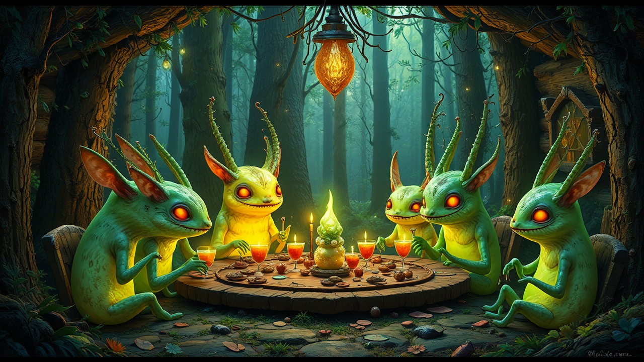 Critters have tea party