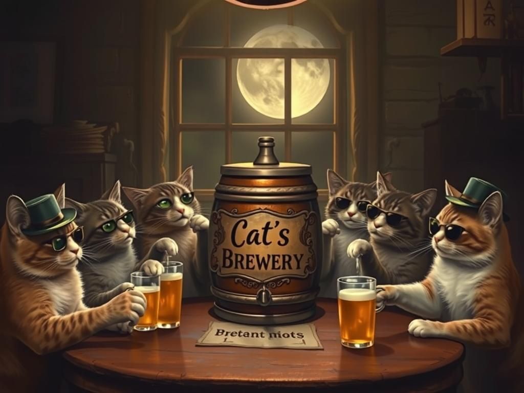 Cats Enjoying Secret Midnight
