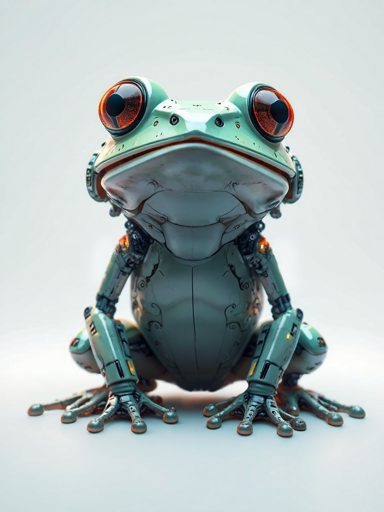 Biomechanical cybernetic frog with
