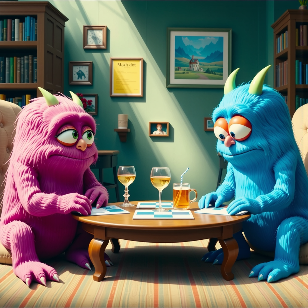 Monsters play colorful board