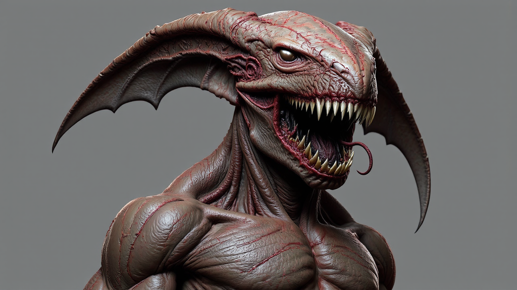 Chiroptera creature with sharp