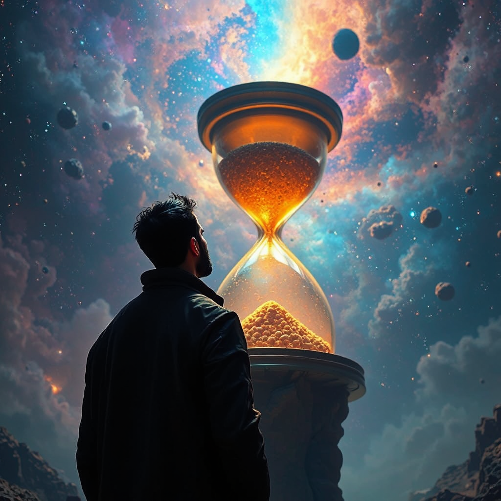 A man stands near